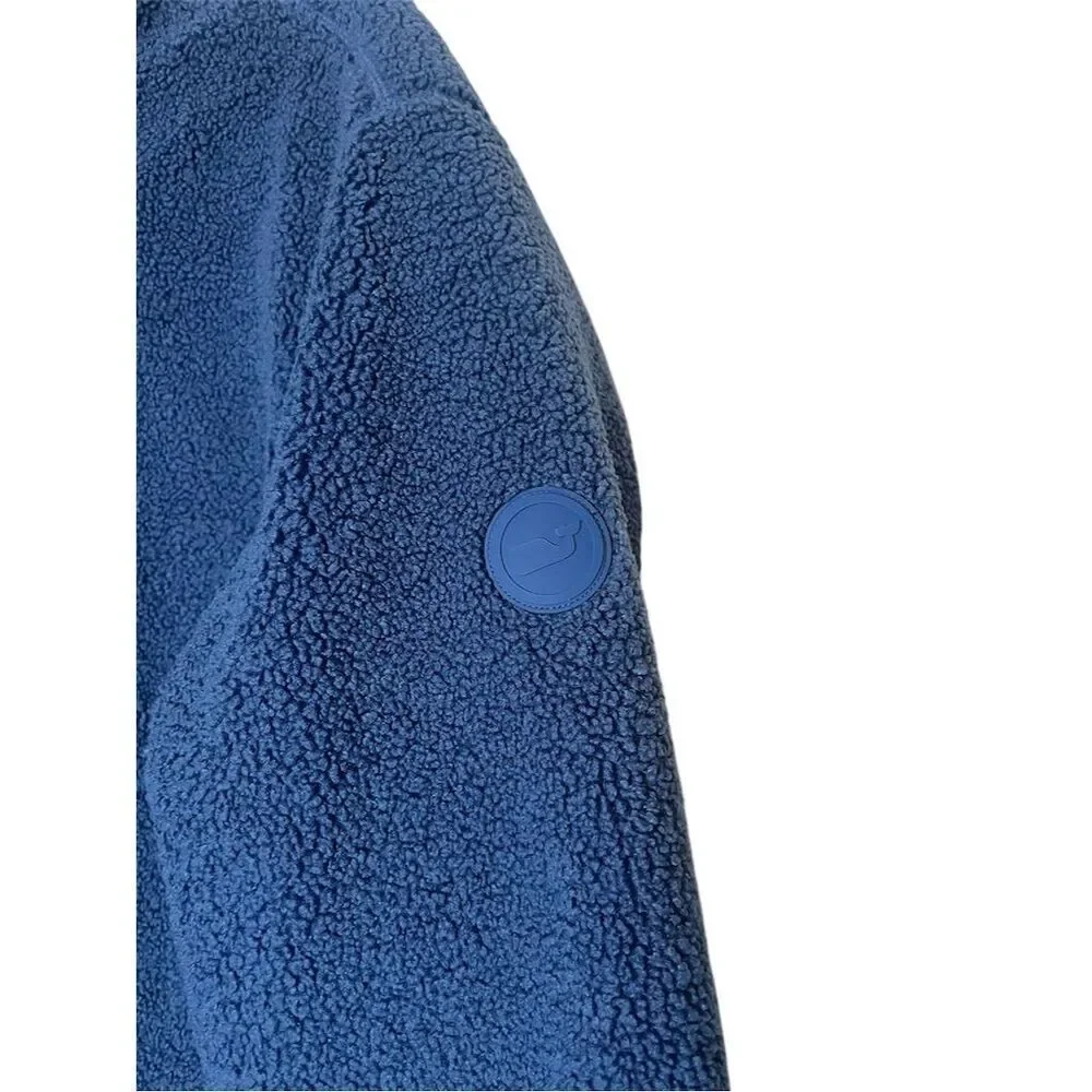 NWOT VINEYARD VINES SHERPA FLEECE BLUE MENS ZIP UP JACKET WOMENS SIZE‎ LARGE